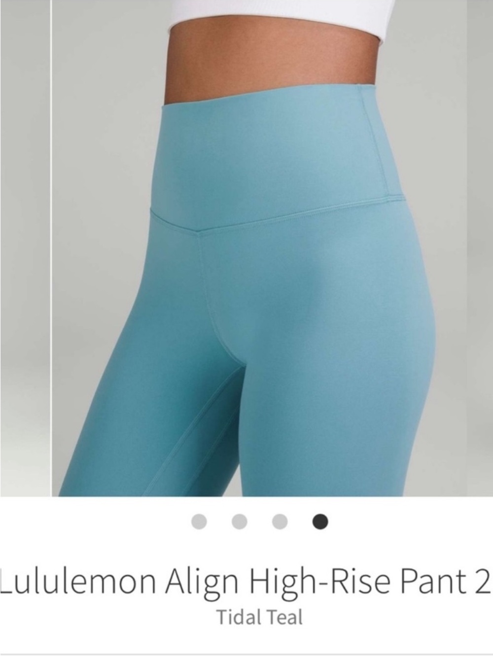 Lululemon Align High Rise Pants 25" Tidal Teal Sz 6 - Picture 3 of 11